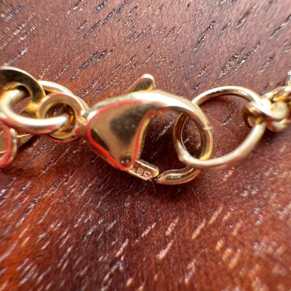 14k Gold Solid Opal Bracelet - Picture 10 of 16